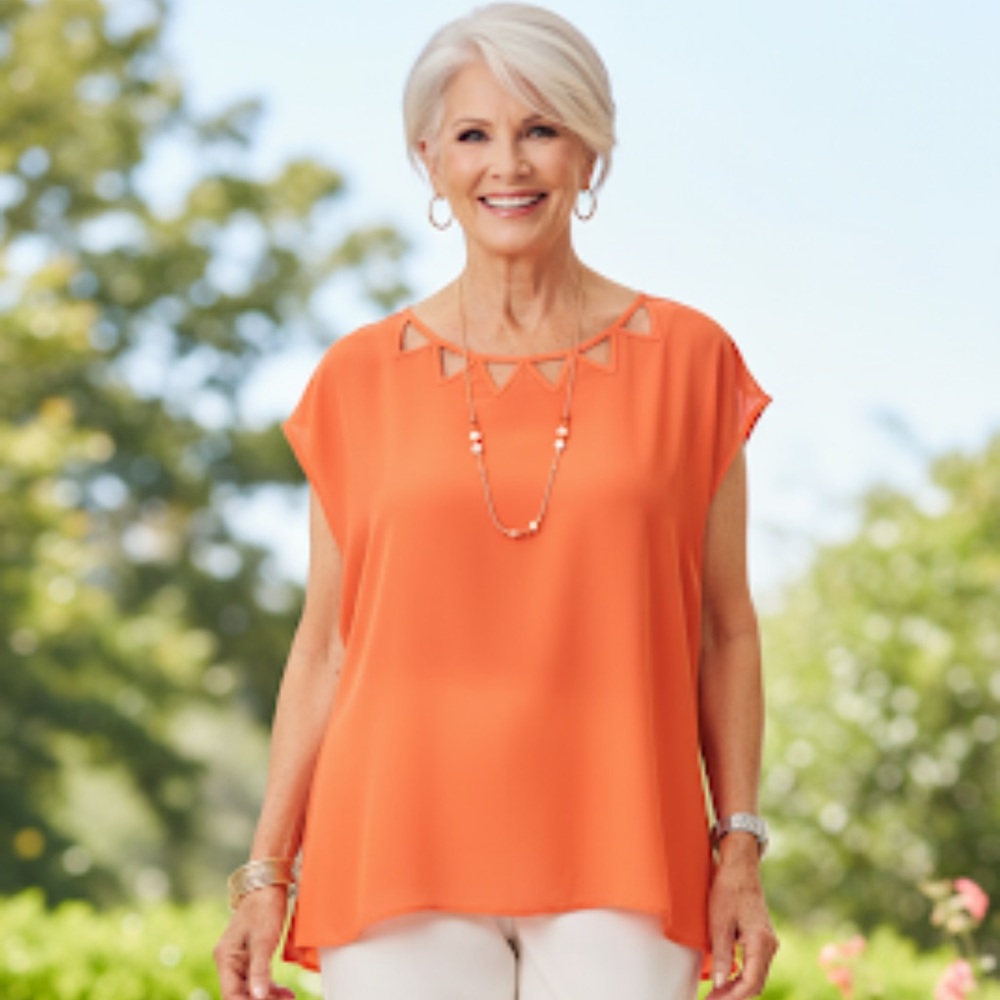 Banana Republic Bright Orange Blouse